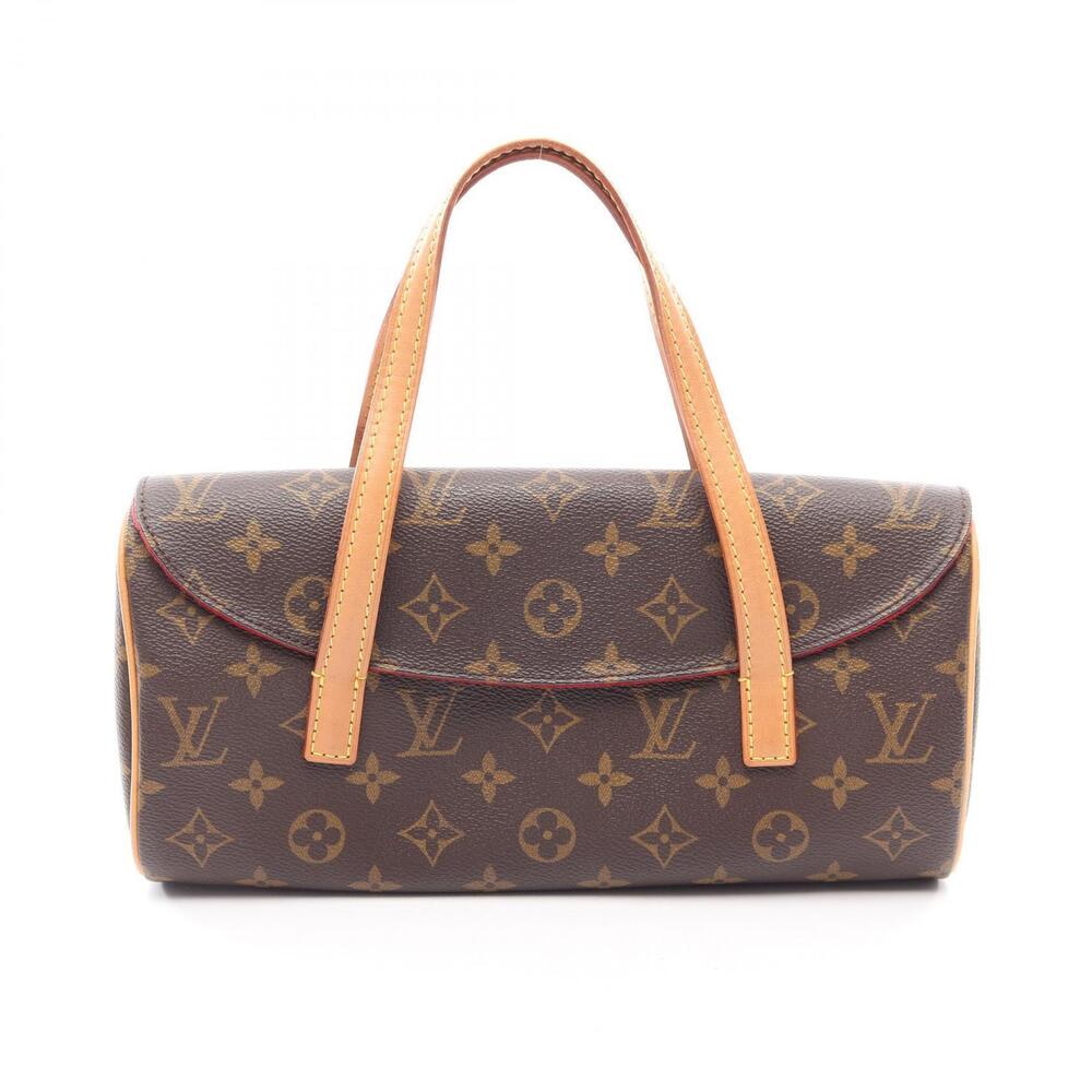 Louis Vuitton Sonatine Handbag canvas leather Monogram brown